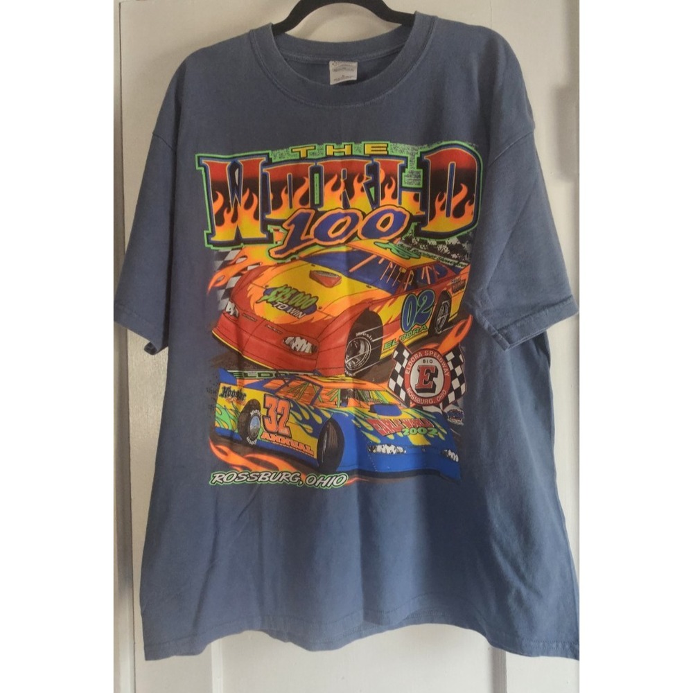Vtg GILDAN ULTRA COTTON heavy weight Wldora Speedway World 100 Mens XL